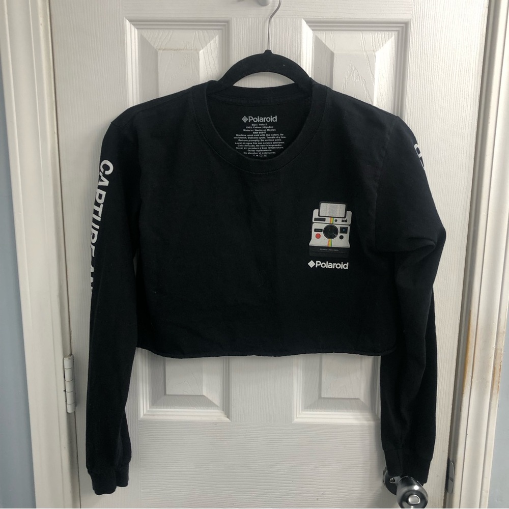 Polaroid women’s long sleeve crop top shirt